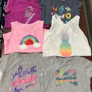 Girls size 6 shirts and tank